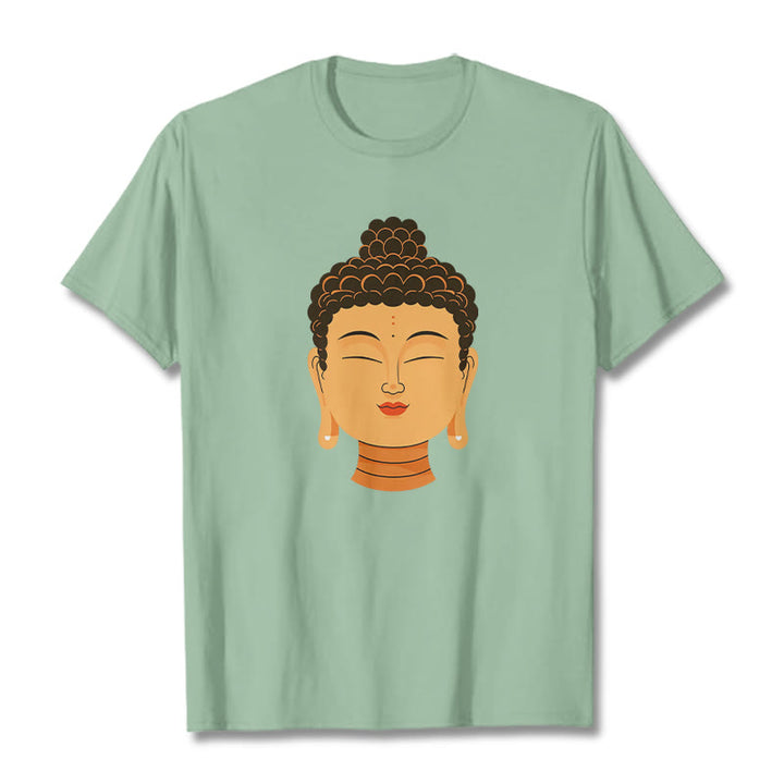 Camiseta de Buda de meditación bendecida de Buddha Stones - Verde pálido - 2XL - image 14