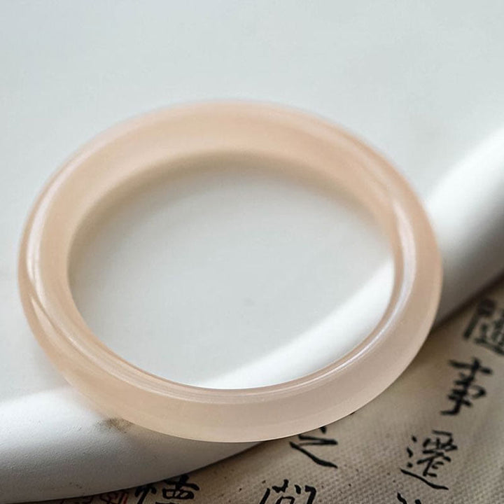 Brazalete de Jade Rosa Polvoriento Natural de Autoamor de Buddha Stones