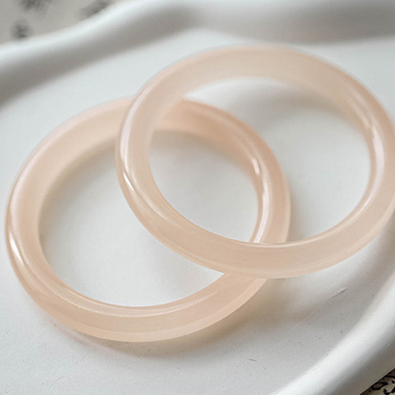 Brazalete de Jade Rosa Polvoriento Natural de Autoamor de Buddha Stones