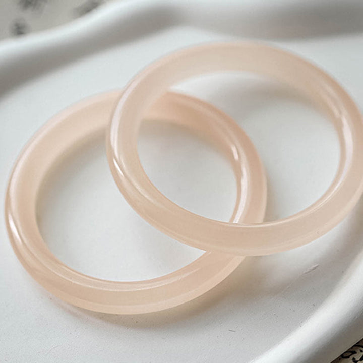 Brazalete de Jade Rosa Polvoriento Natural de Autoamor de Buddha Stones