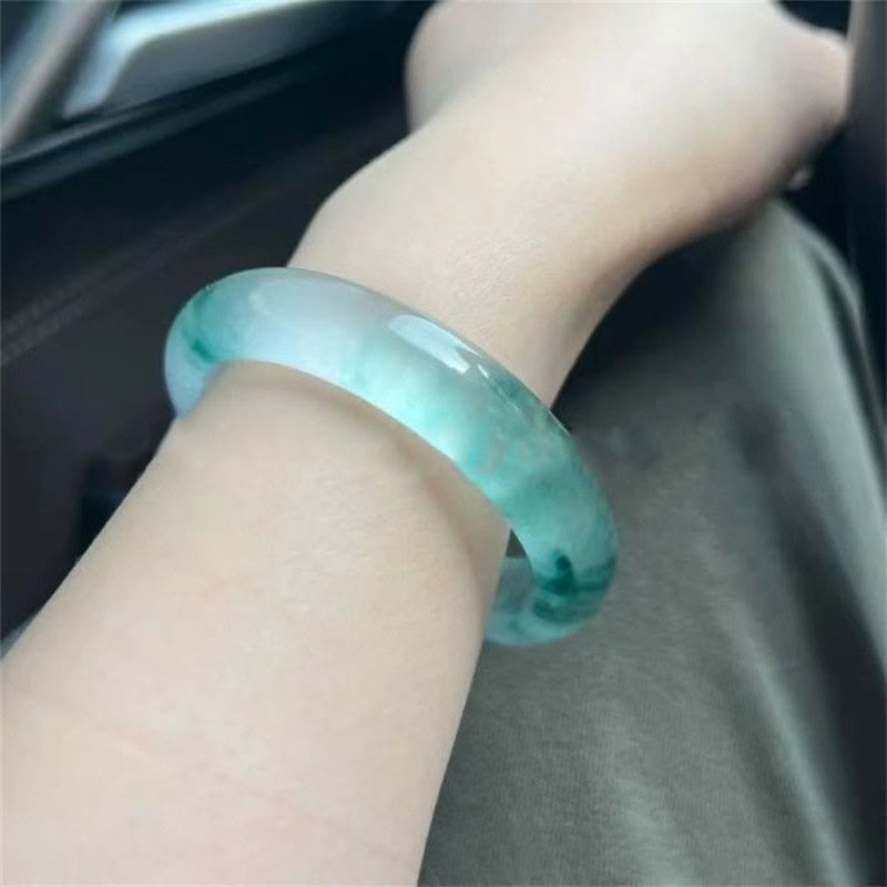 Pulsera de la Suerte de Flores Flotantes de Jade Natural de Buddha Stones