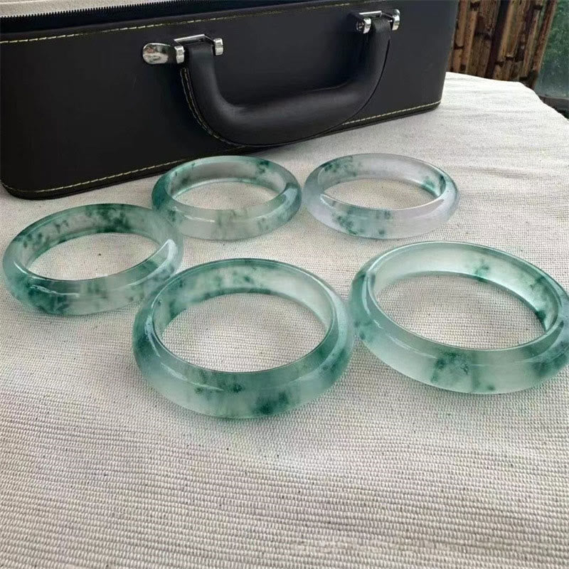 Pulsera de la Suerte de Flores Flotantes de Jade Natural de Buddha Stones