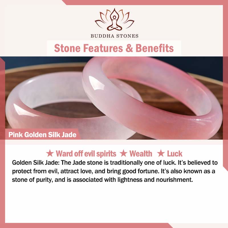 Pulsera rosa de Buddha Stones que atrae amor y protección