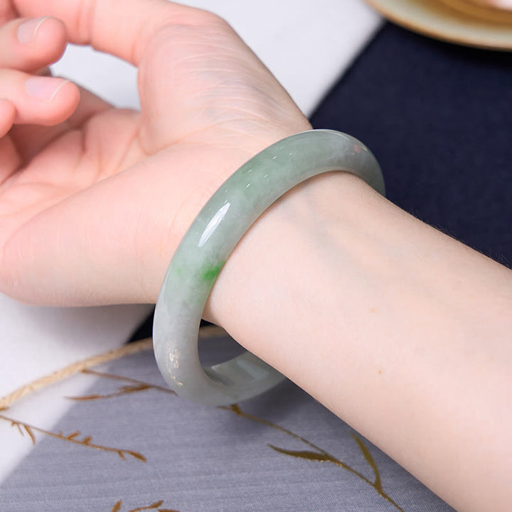 Buddha Stones Traen Buena Suerte Pulsera Verde de Jade Conjunto