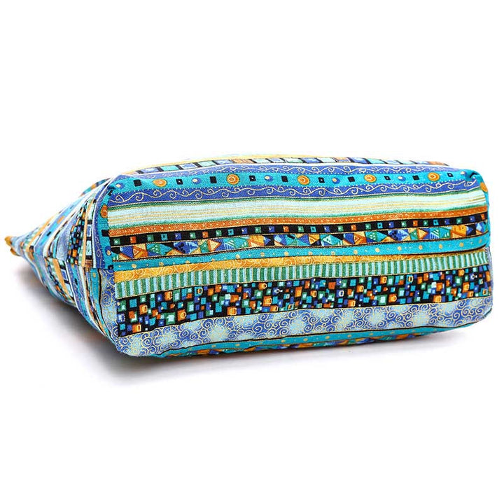 Bolso Bandolera de Algodón con Rayas de Buddha Stones