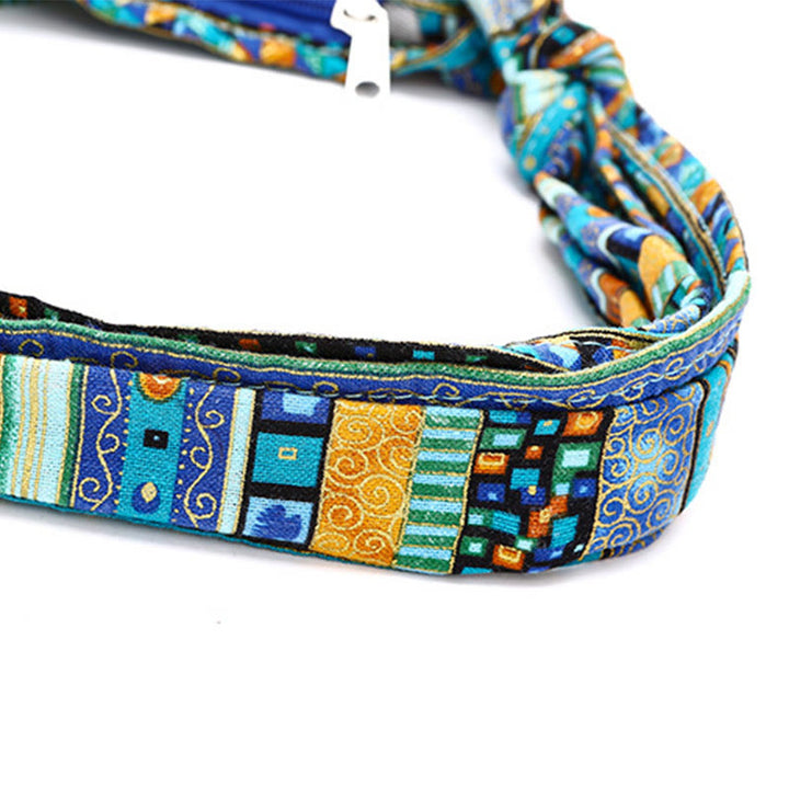 Bolso Bandolera de Algodón con Rayas de Buddha Stones