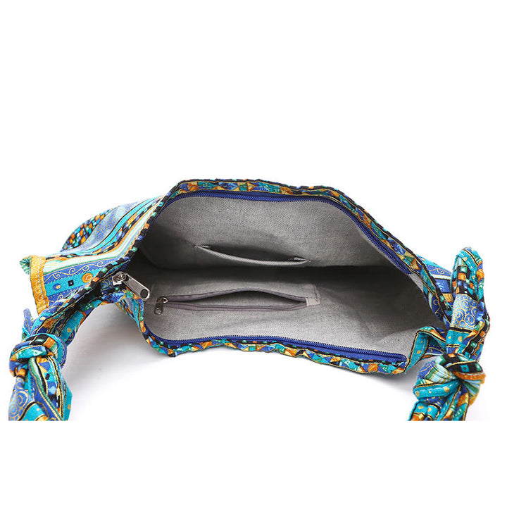 Bolso Bandolera de Algodón con Rayas de Buddha Stones