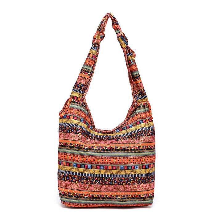 Bolso Bandolera de Algodón con Rayas de Buddha Stones
