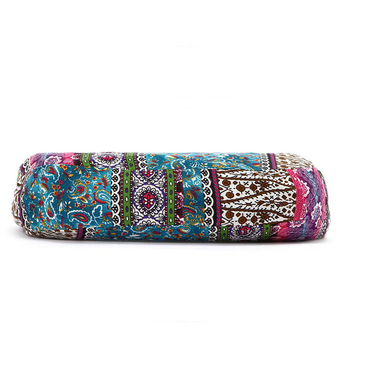 Bolso de Algodón con Rayas Estampadas de Buddha Stones para Llevar Cruzado y al Hombro