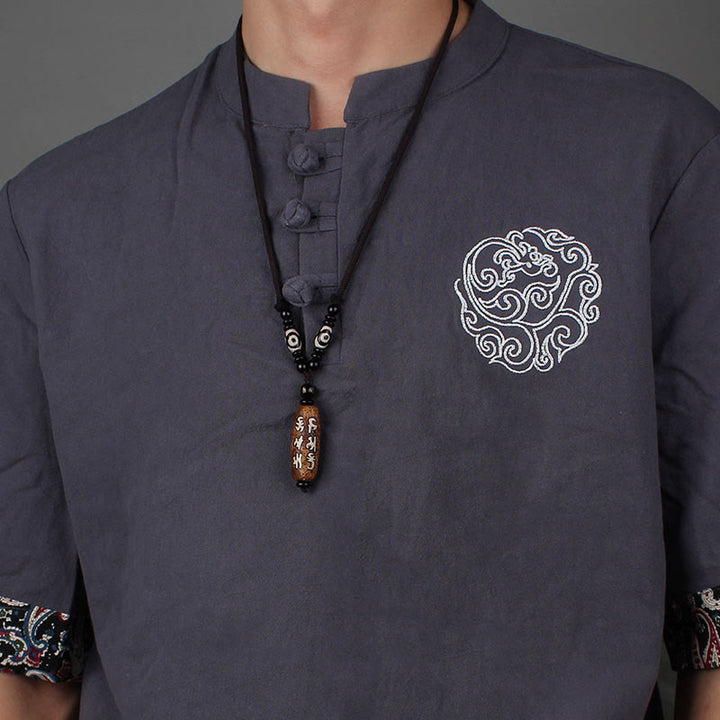 Buddha Stones Tibet Om Mani Padme Hum Dzi Bead Avalokitesvara Patrón Collar Colgante de Riqueza - image 10