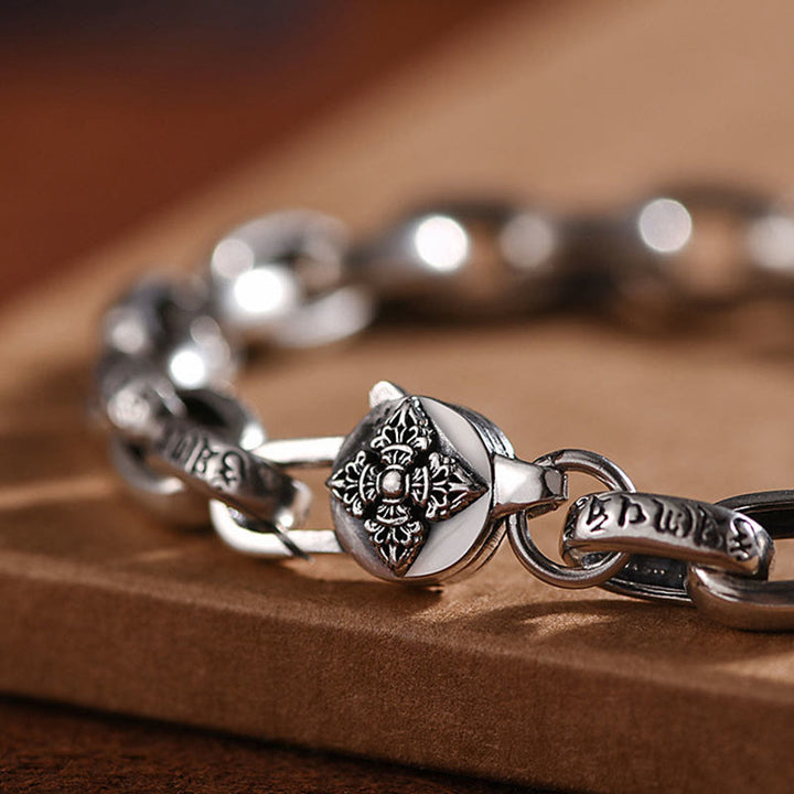 Buddha Stones Pulsera de Sabiduría y Calma con Seis Verdaderas Palabras en Plata de Ley 925 - image 2