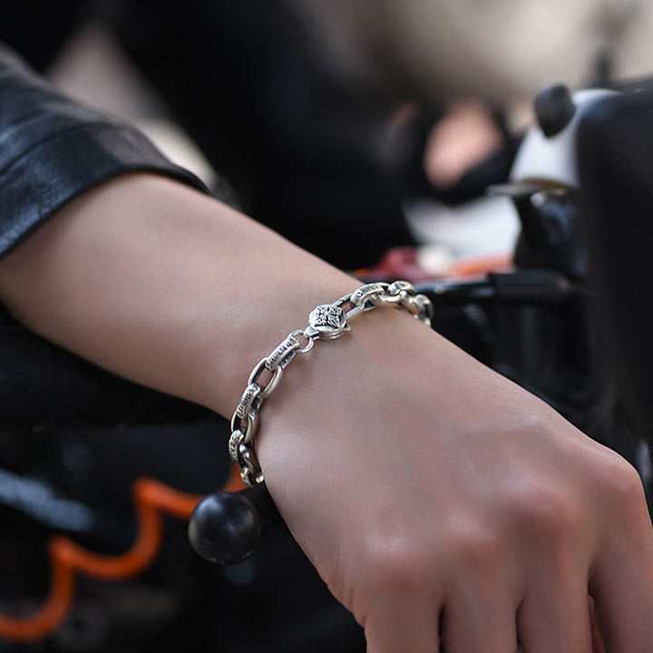 Buddha Stones Pulsera de Sabiduría y Calma con Seis Verdaderas Palabras en Plata de Ley 925 - image 4