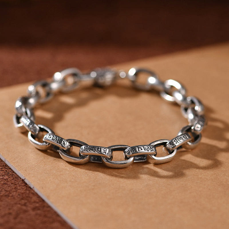 Buddha Stones Pulsera de Sabiduría y Calma con Seis Verdaderas Palabras en Plata de Ley 925 - image 3