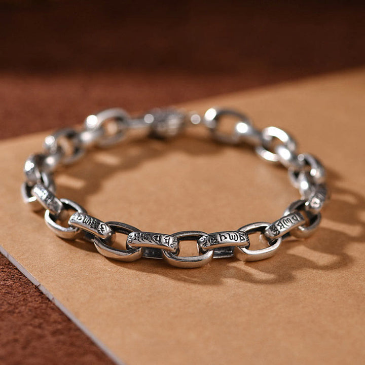 Buddha Stones Pulsera de Sabiduría y Calma con Seis Verdaderas Palabras en Plata de Ley 925 - image 3