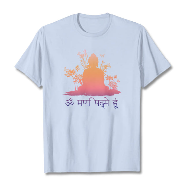 Buddha Stones Sánscrito OM NAMAH SHIVAYA Camiseta - Cian claro - 2XL - image 18