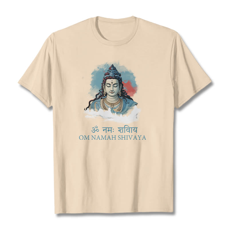 Buddha Stones Camiseta sánscrita OM NAMAH SHIVAYA con nubes coloridas - Sopa de mariscos - 2XL - image 8
