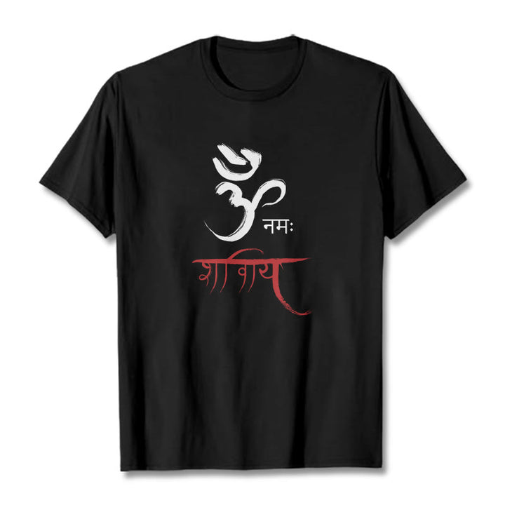 Camiseta de mantra sánscrito OM NAMAH SHIVAYA de Buddha Stones - Negro - 2XL - image 4