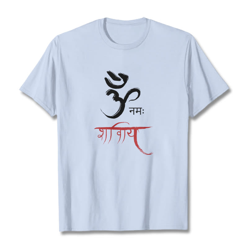Camiseta de mantra sánscrito OM NAMAH SHIVAYA de Buddha Stones - Cian claro - 2XL - image 19