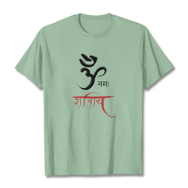 Camiseta de mantra sánscrito OM NAMAH SHIVAYA de Buddha Stones - Verde pálido - 2XL - image 16