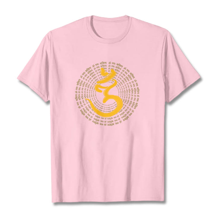 Buddha Stones 108 OM NAMAH SHIVAYA Mantra Camiseta Sánscrita - Rosa claro - 2XL - image 12