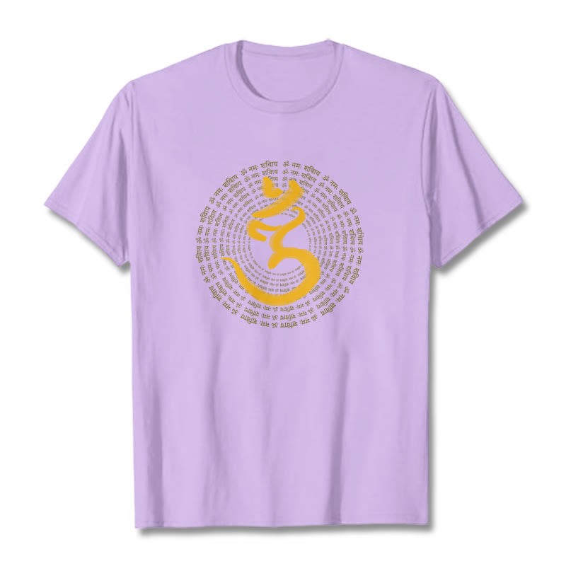 Buddha Stones 108 OM NAMAH SHIVAYA Mantra Camiseta Sánscrita - Ciruela - 2XL - image 13