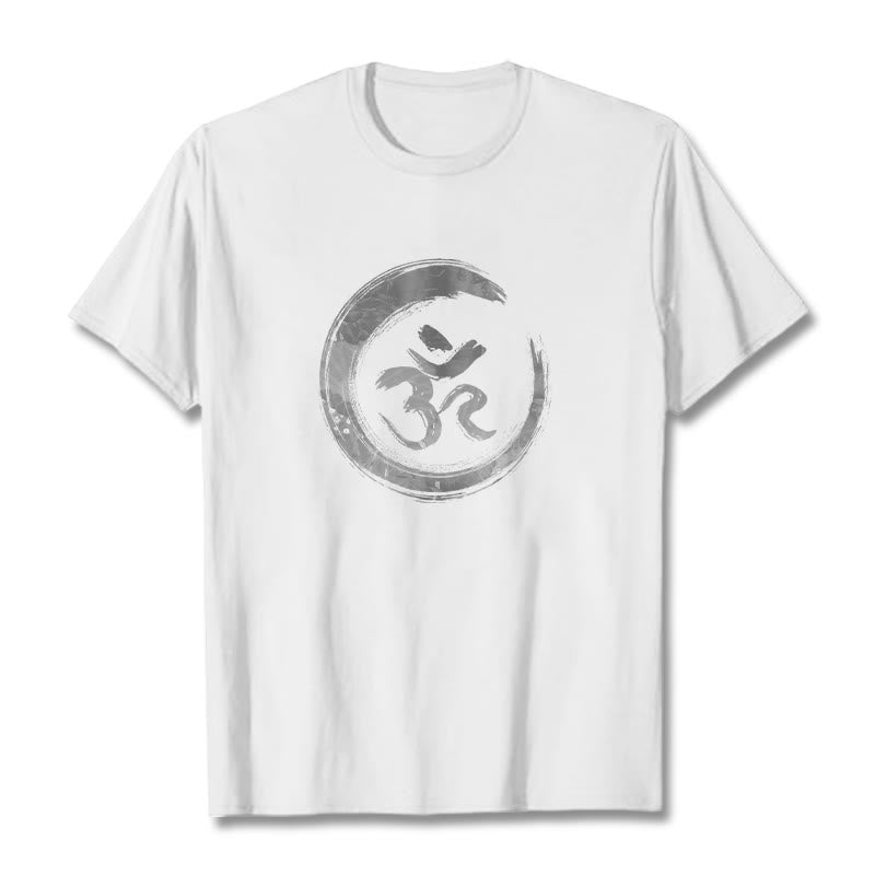 Buddha Stones OM Mantra Sánscrito Camiseta - Blanco - 2XL - image 5