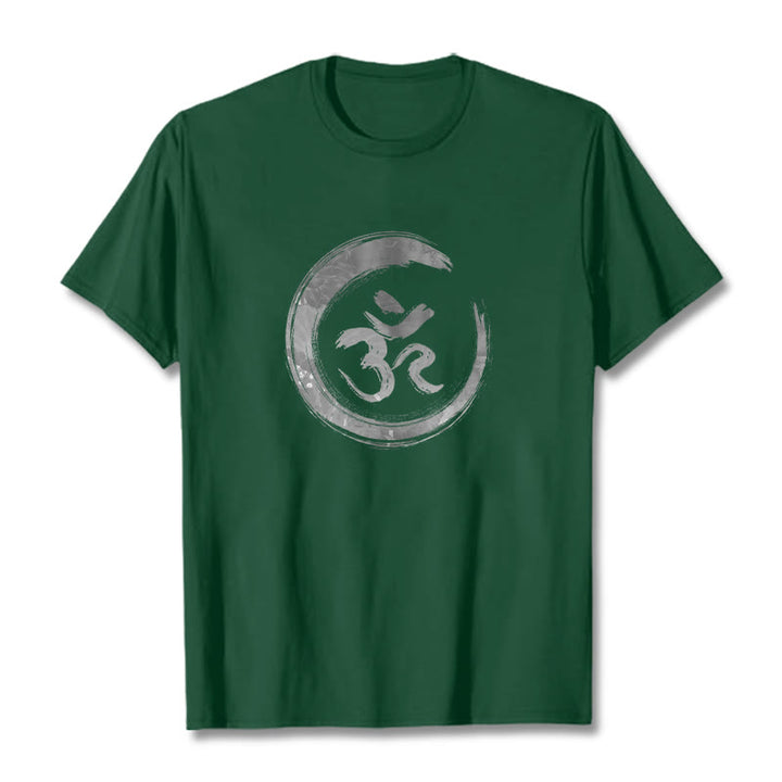 Buddha Stones OM Mantra Sánscrito Camiseta - Verde bosque - 2XL - image 10