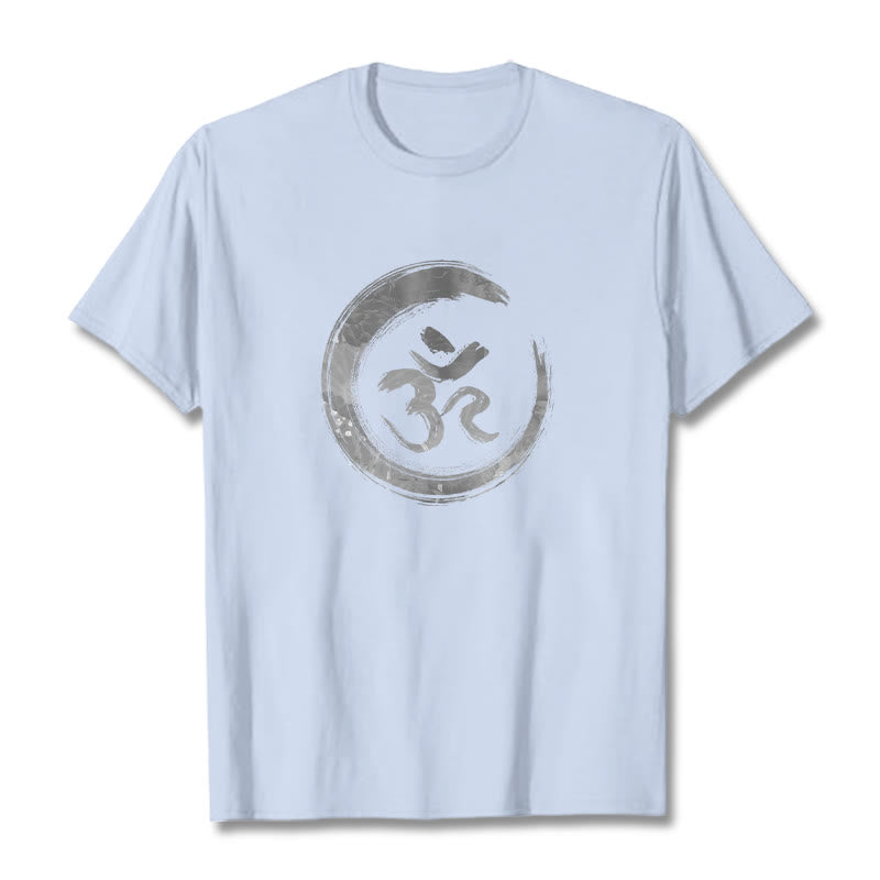 Buddha Stones OM Mantra Sánscrito Camiseta - Cian claro - 2XL - image 18