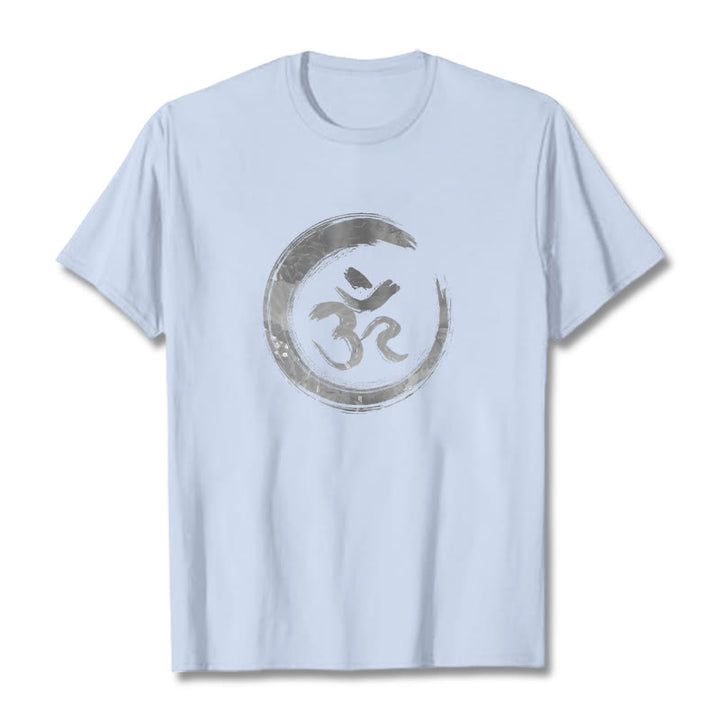 Buddha Stones OM Mantra Sánscrito Camiseta - Cian claro - 2XL - image 18