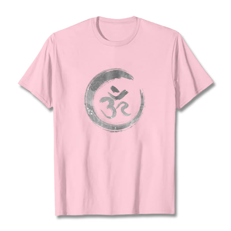 Buddha Stones OM Mantra Sánscrito Camiseta - Rosa claro - 2XL - image 12