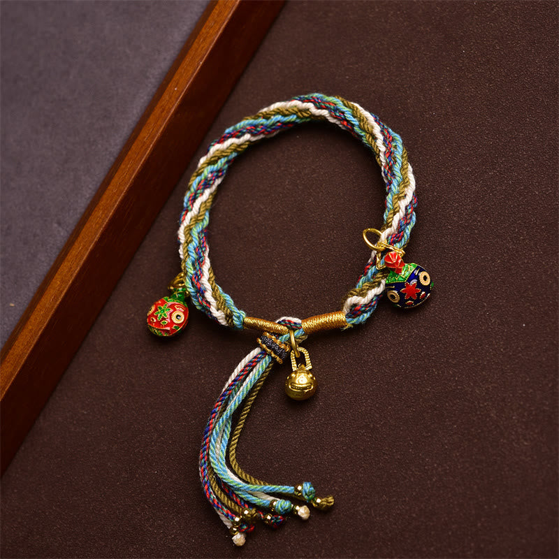 Buddha Stones Pulsera Trenzada a Mano con Nudo de Reencarnación de Bestia Tragadora de Oro para Sanación Familiar