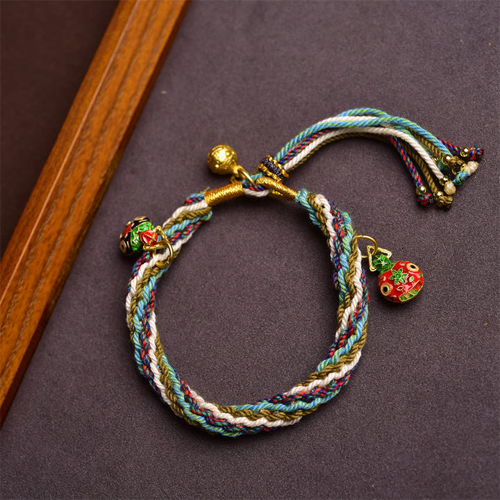 Buddha Stones Pulsera Trenzada a Mano con Nudo de Reencarnación de Bestia Tragadora de Oro para Sanación Familiar