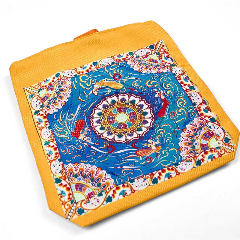 Buddha Stones Dunhuang Apsaras Voladoras Loto Estatuas de Buda Bolso de Lona