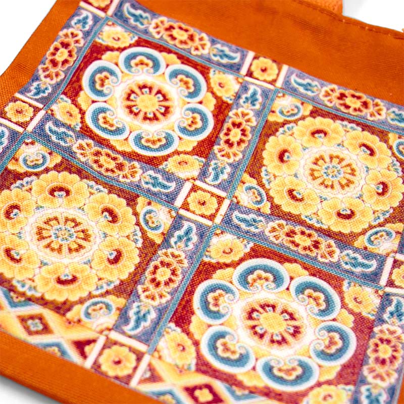 Buddha Stones Dunhuang Apsaras Voladoras Loto Estatuas de Buda Bolso de Lona