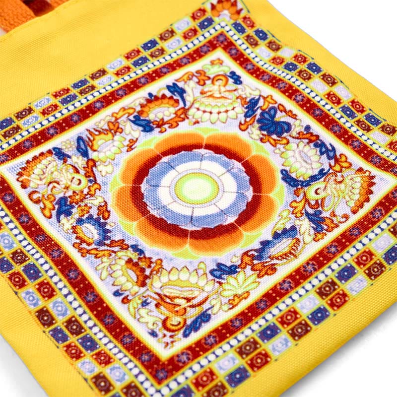 Buddha Stones Dunhuang Apsaras Voladoras Loto Estatuas de Buda Bolso de Lona