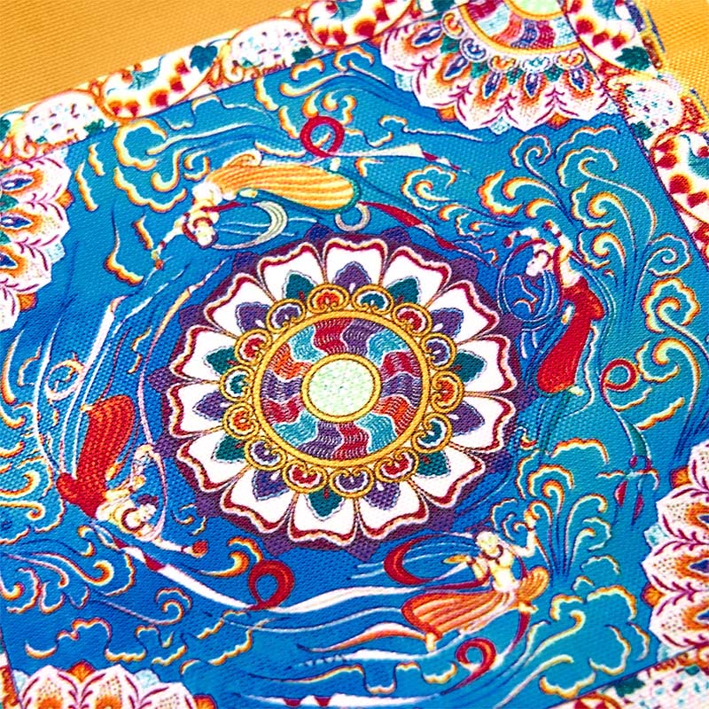 Buddha Stones Dunhuang Apsaras Voladoras Loto Estatuas de Buda Bolso de Lona