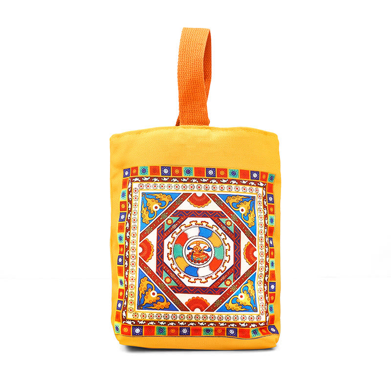 Buddha Stones Dunhuang Apsaras Voladoras Loto Estatuas de Buda Bolso de Lona