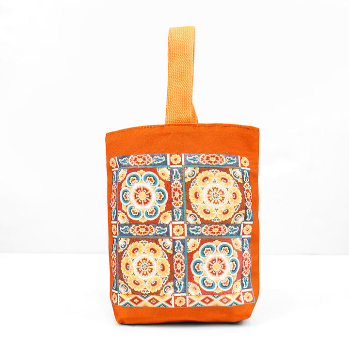 Buddha Stones Dunhuang Apsaras Voladoras Loto Estatuas de Buda Bolso de Lona