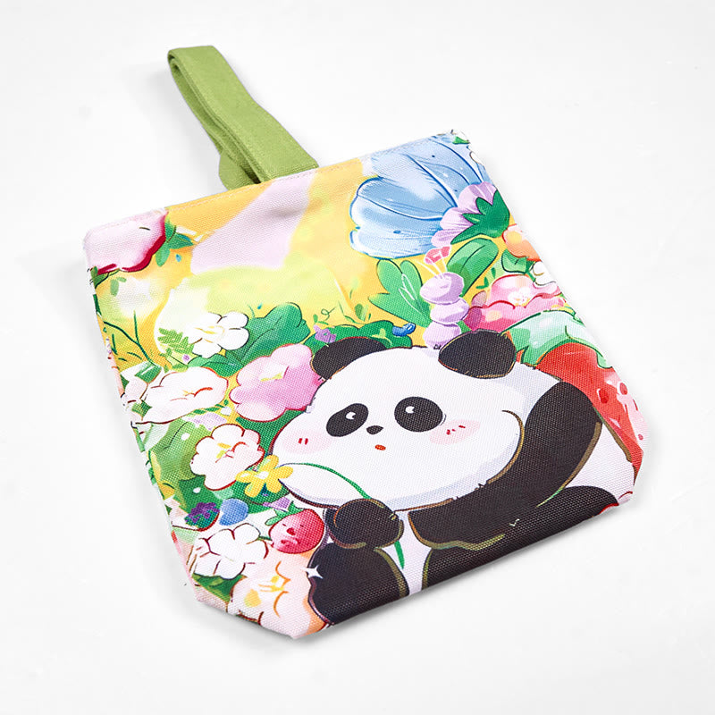 Buddha Stones Panda Orchid Loquat Canvas Handbag 
	 Piedras de Buda Panda Orquídea Níspero Bolso de Lona
