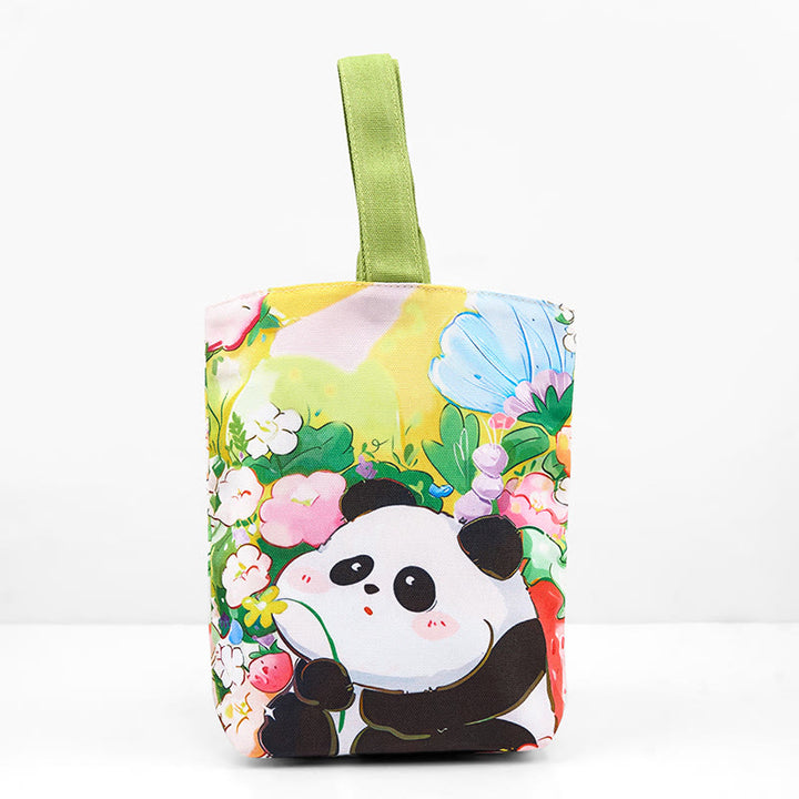 Buddha Stones Panda Orchid Loquat Canvas Handbag 
	 Piedras de Buda Panda Orquídea Níspero Bolso de Lona
