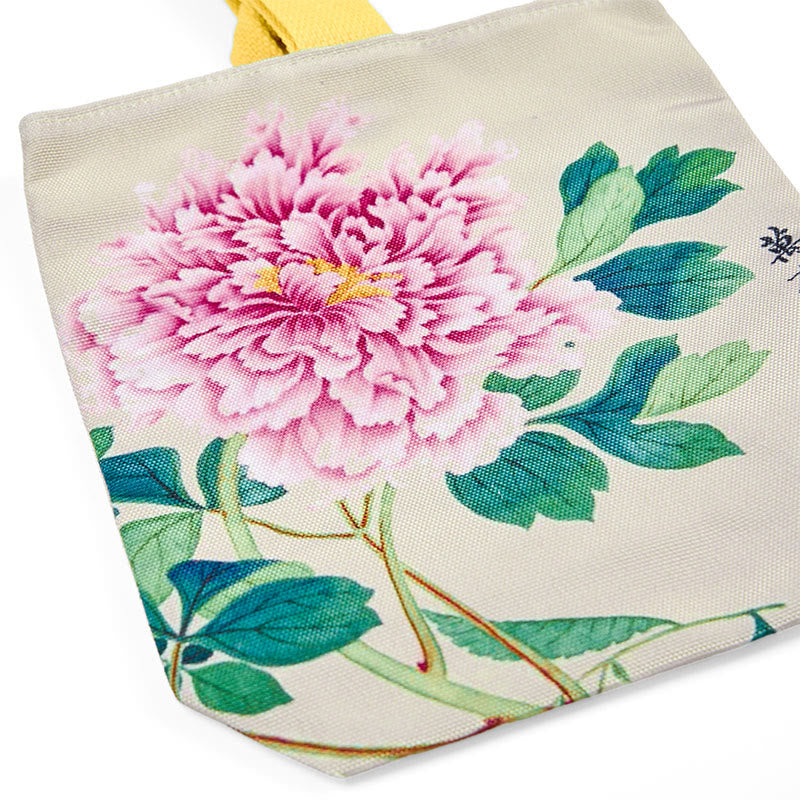 	 Bolso de Lona con Piedras de Buda y Peonías - image 4