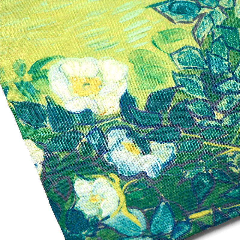 Bolso de mano de lienzo con rosas de Buddha Stones