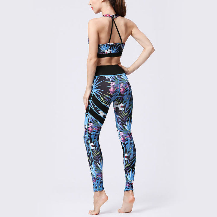 Buddha Stones Pétalos de Flores Hojas Estampadas Leggings Deportivos de Cintura Alta Pantalones de Yoga para Mujer - image 24