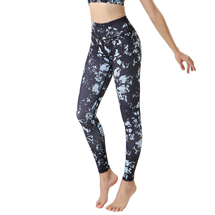Buddha Stones Spots Estampado De Hoja De Arce Deportes Ejercicio Fitness Polainas De Cintura Alta Pantalones De Yoga Para Mujer - Manchas - US8-10, UK/AU12-14, EU40-42 (XL) - image 0