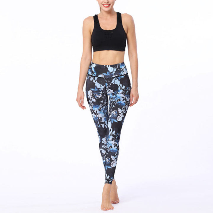 Pantalones de Yoga para Mujer con Estampado de Hojas Simples de Buddha Stones - image 4