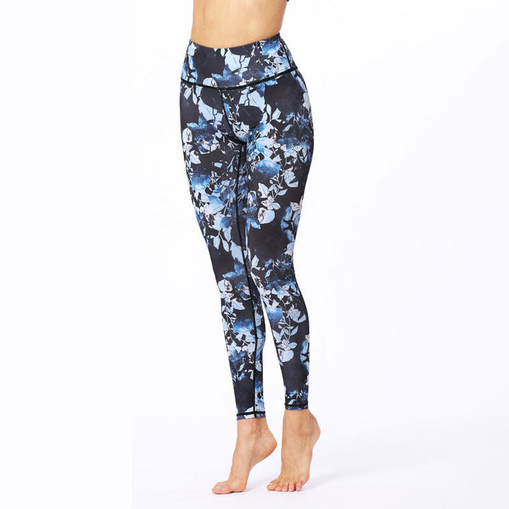 Pantalones de Yoga para Mujer con Estampado de Hojas Simples de Buddha Stones - image 3