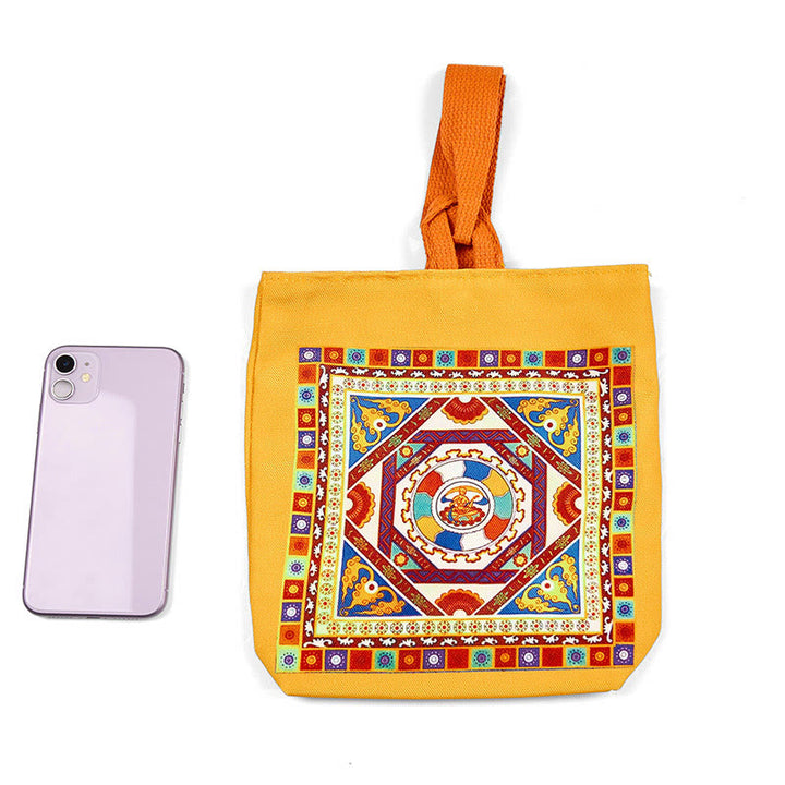 Buddha Stones Dunhuang Apsaras Voladoras Loto Estatuas de Buda Bolso de Lona