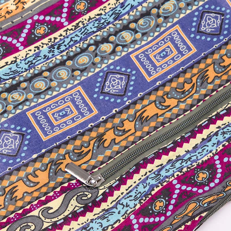 Buddha Stones Bolso Bandolera De Algodón con Rayas de Colores