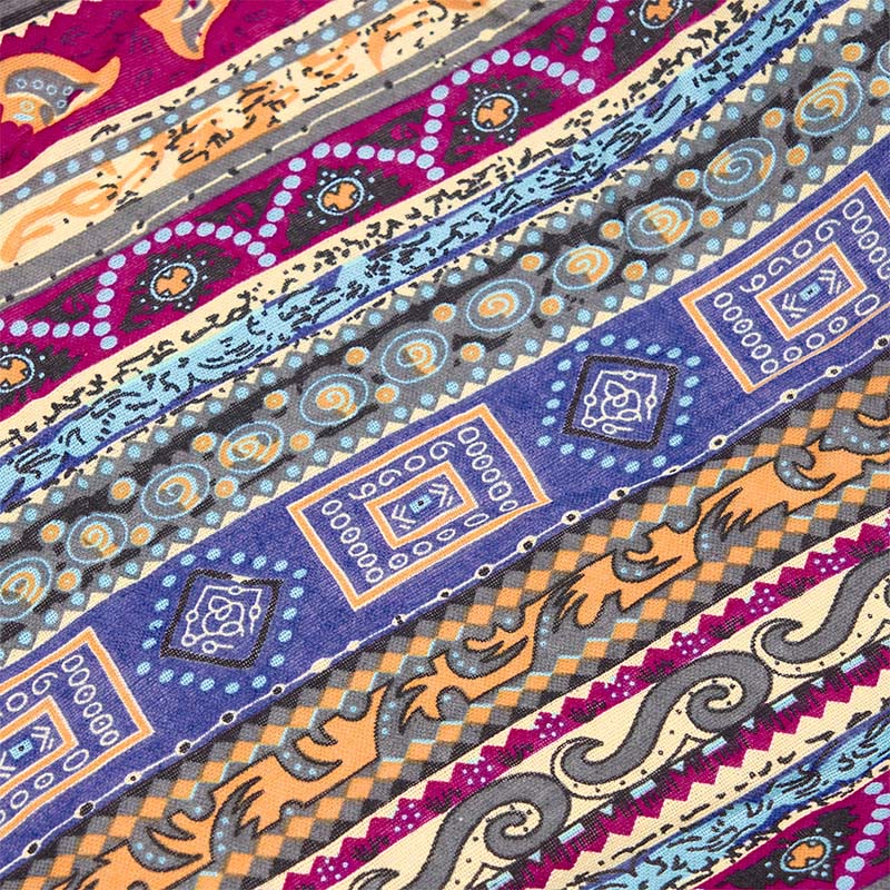 Buddha Stones Bolso Bandolera De Algodón con Rayas de Colores