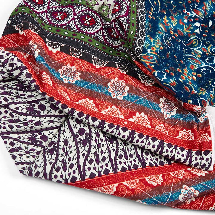 Bolso de Hombro de Algodón con Rayas de Colores de Buddha Stones